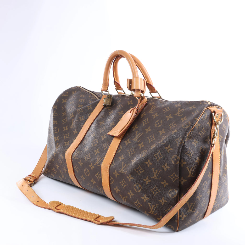 Louis Vuitton Monogram Keepall 50 Travel Bag in Brown