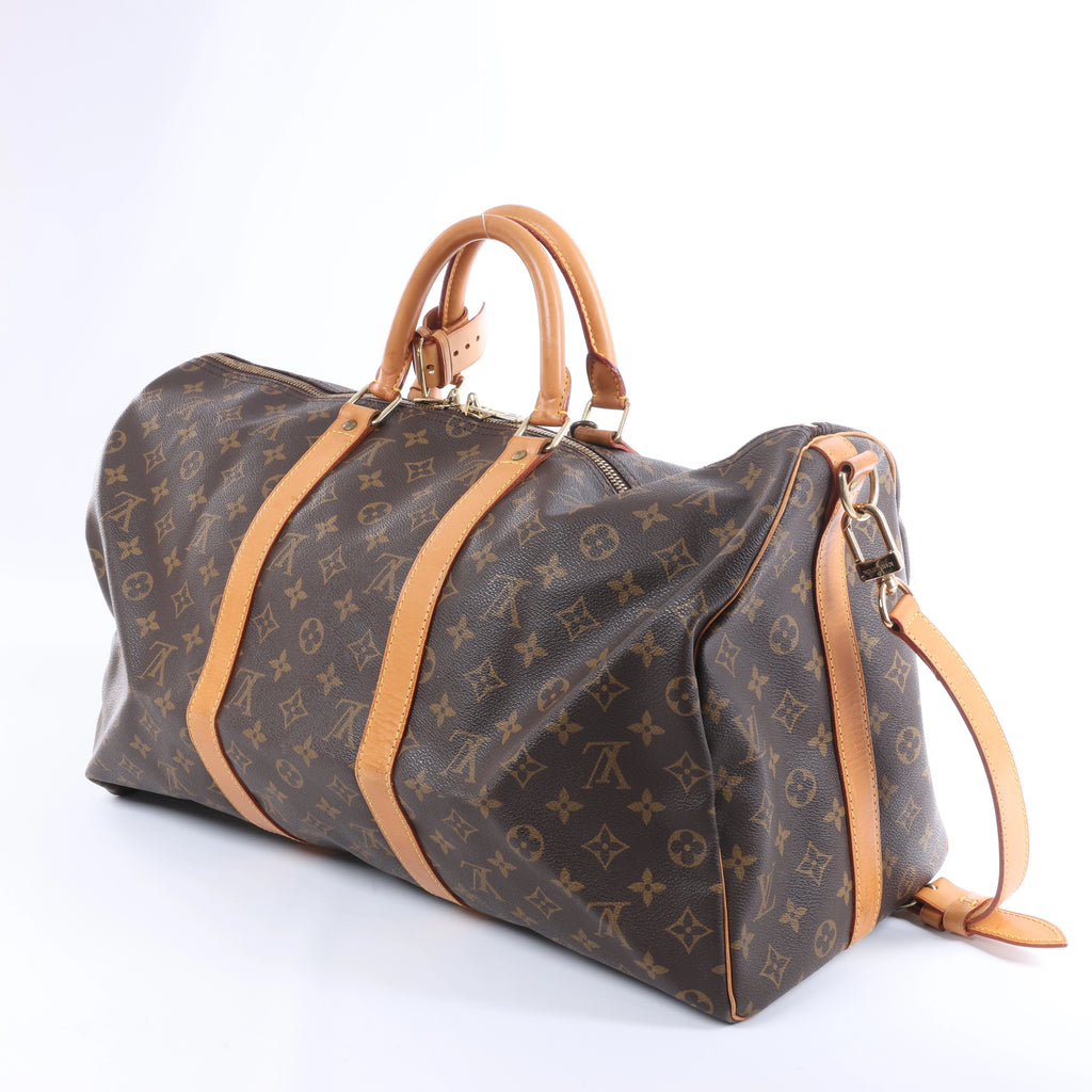 Louis Vuitton Monogram Keepall 50 Travel Bag in Brown