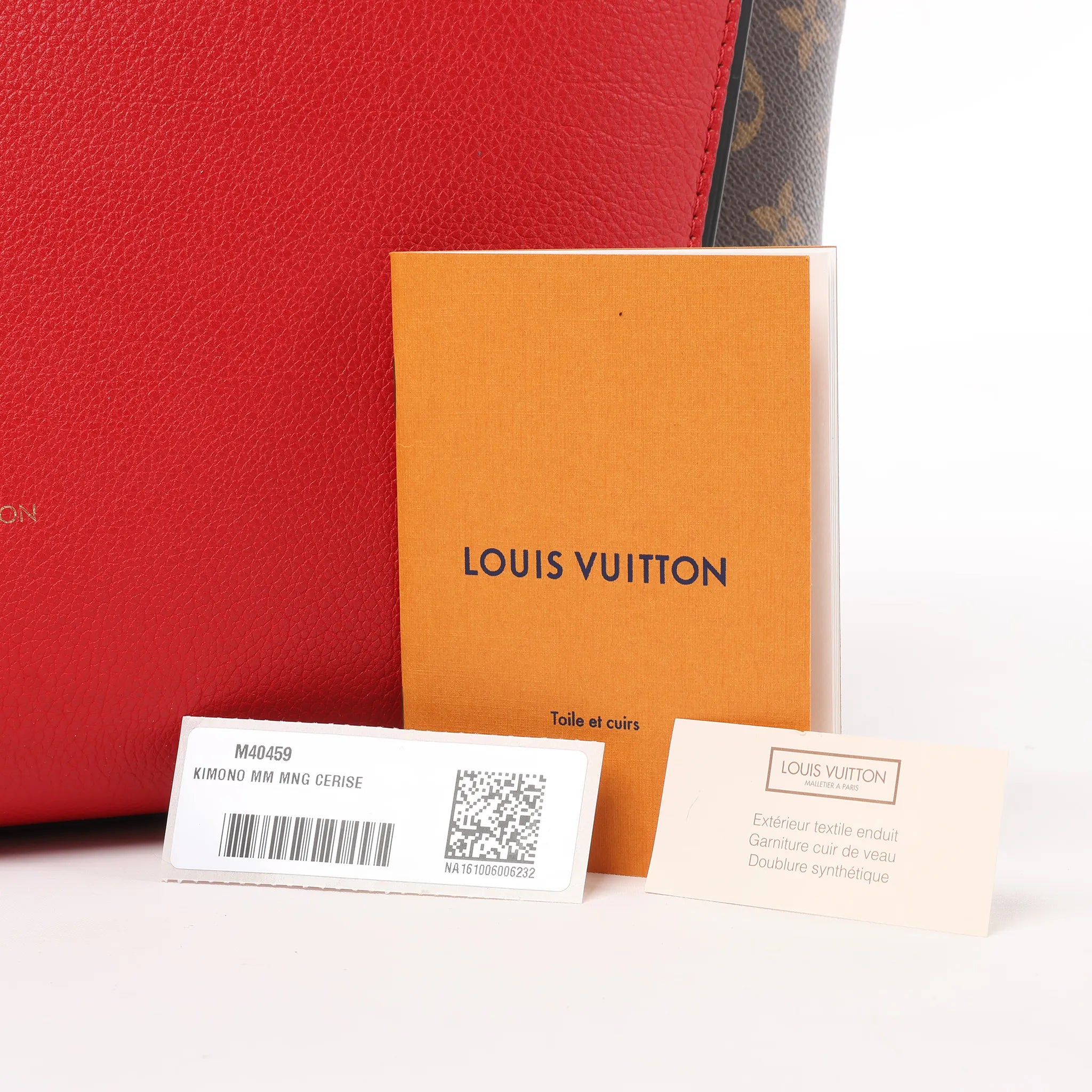 Louis Vuitton Damier Monogram Kimono MM Handbag in Red M40459