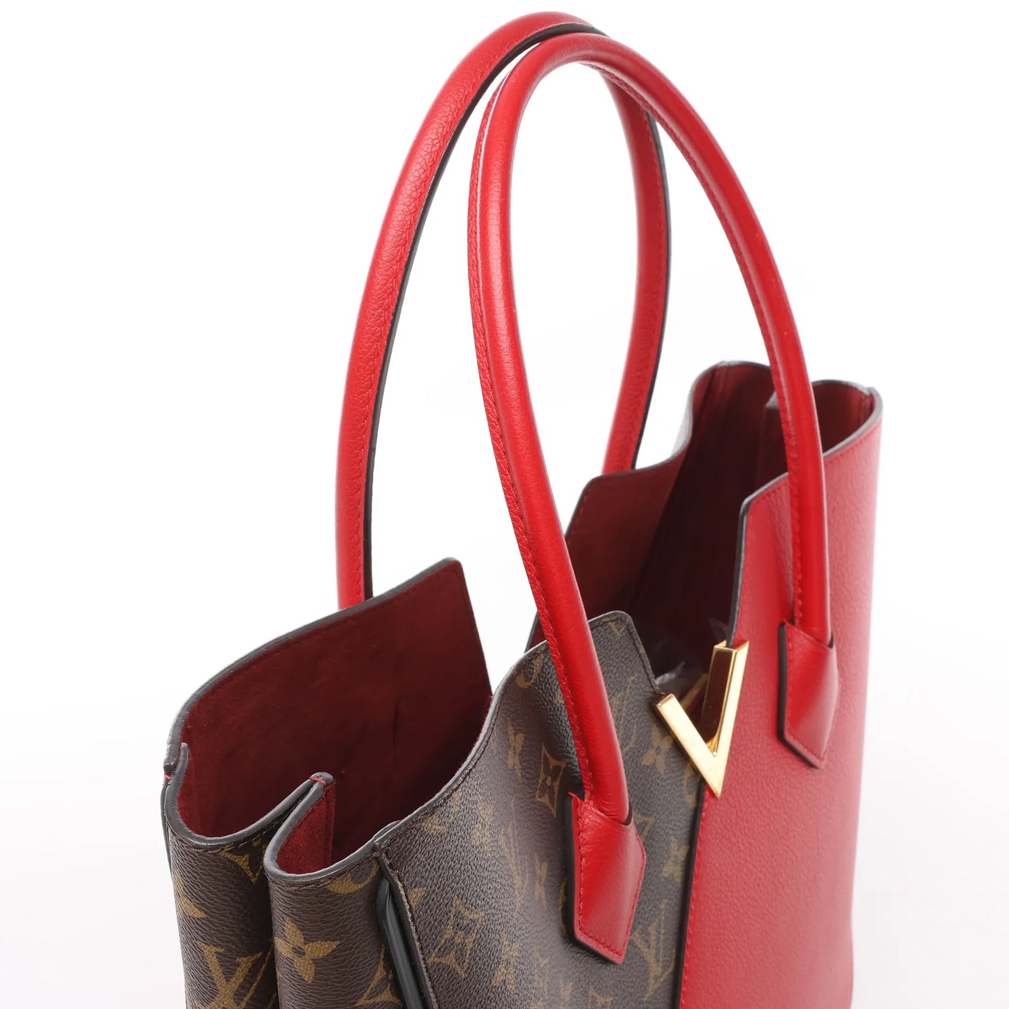 Sac à main Louis Vuitton Damier Monogram Kimono MM en rouge M40459