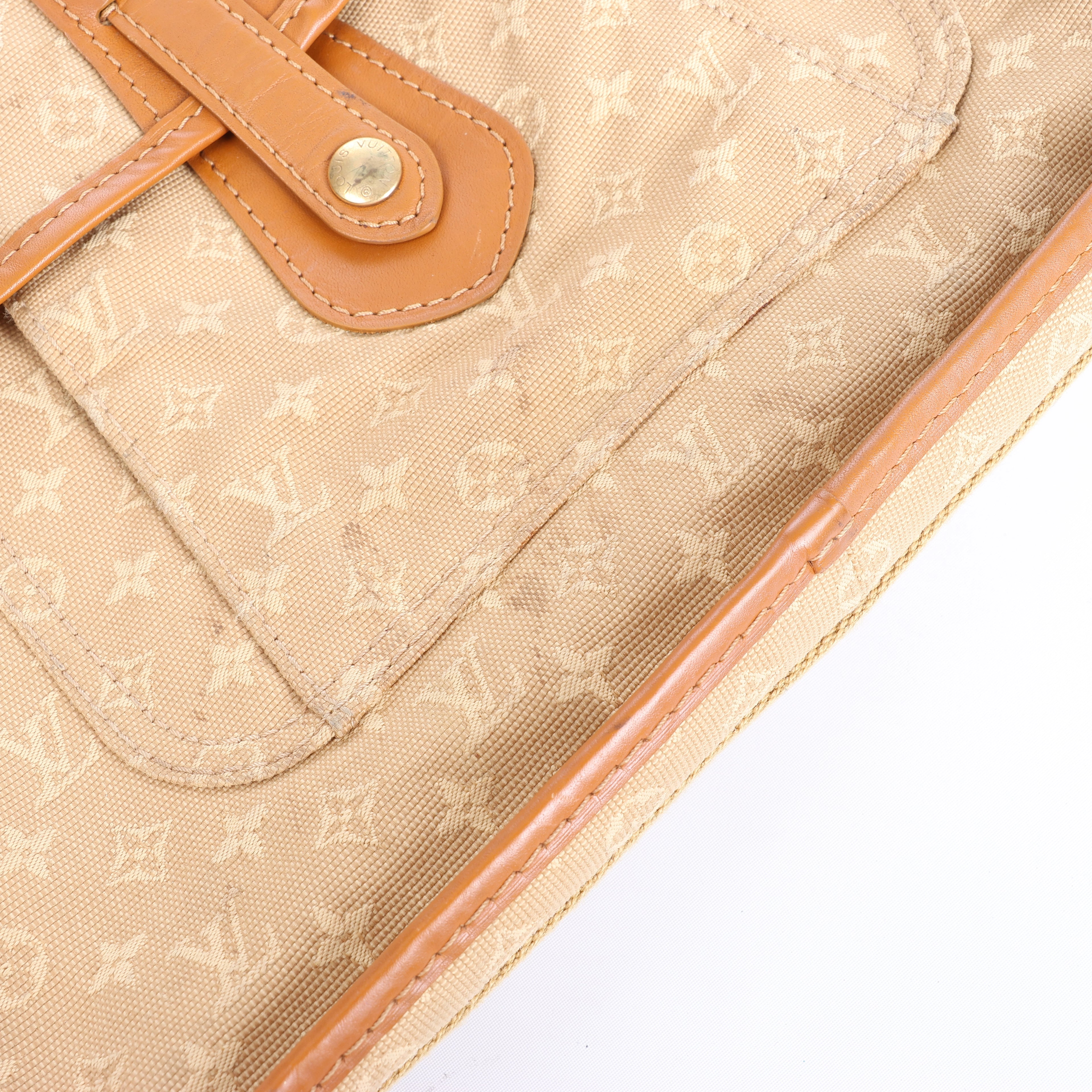 Louis Vuitton Besace Mary Kate Monogram Mini Lin Shoulder Bag in Beige M92323