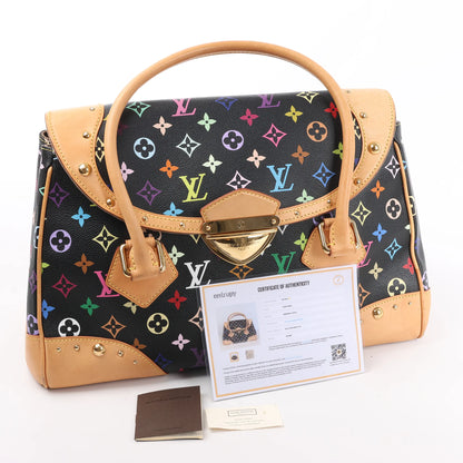 Louis Vuitton Monogram Multicolor Beverly MM Handbag in Black