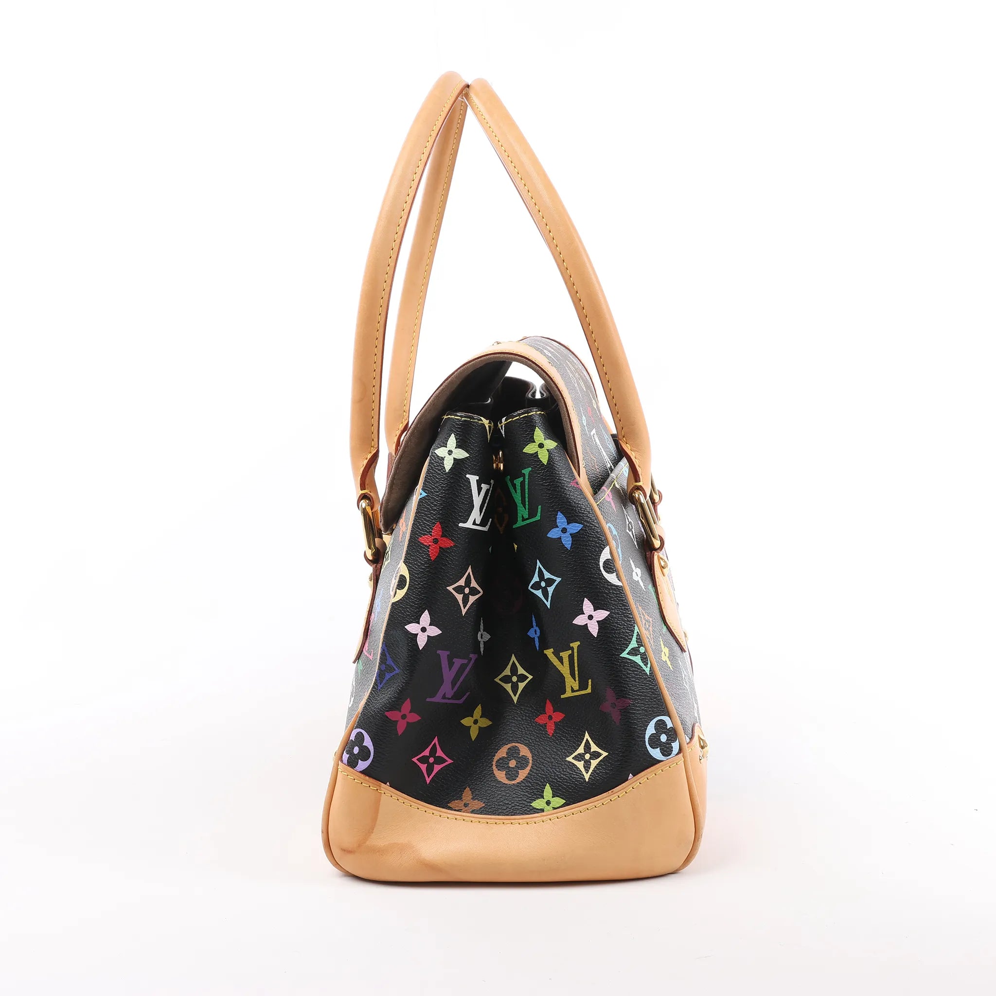 Louis Vuitton Monogram Multicolor Beverly MM Handbag in Black