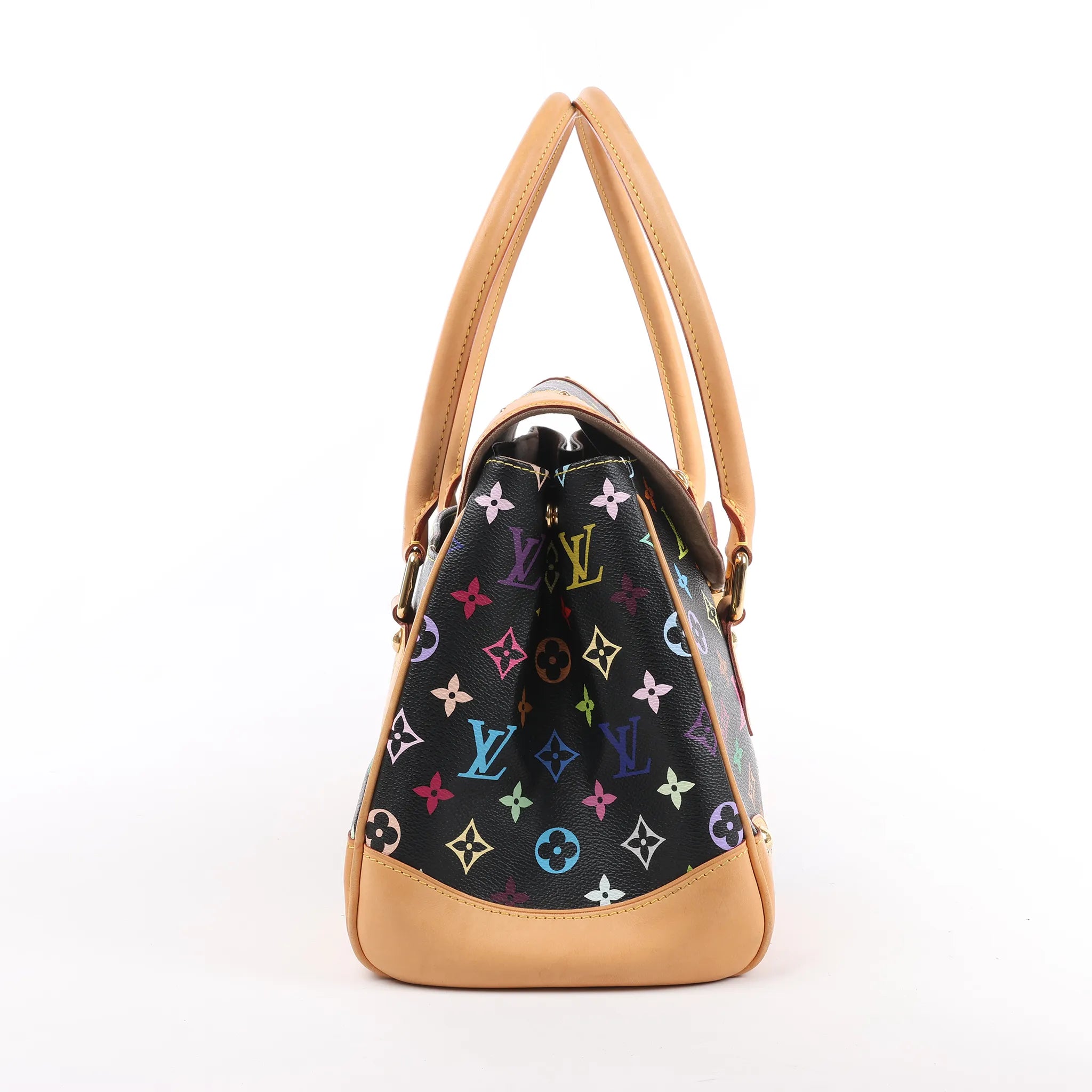 Louis Vuitton Monogram Multicolor Beverly MM Handbag in Black