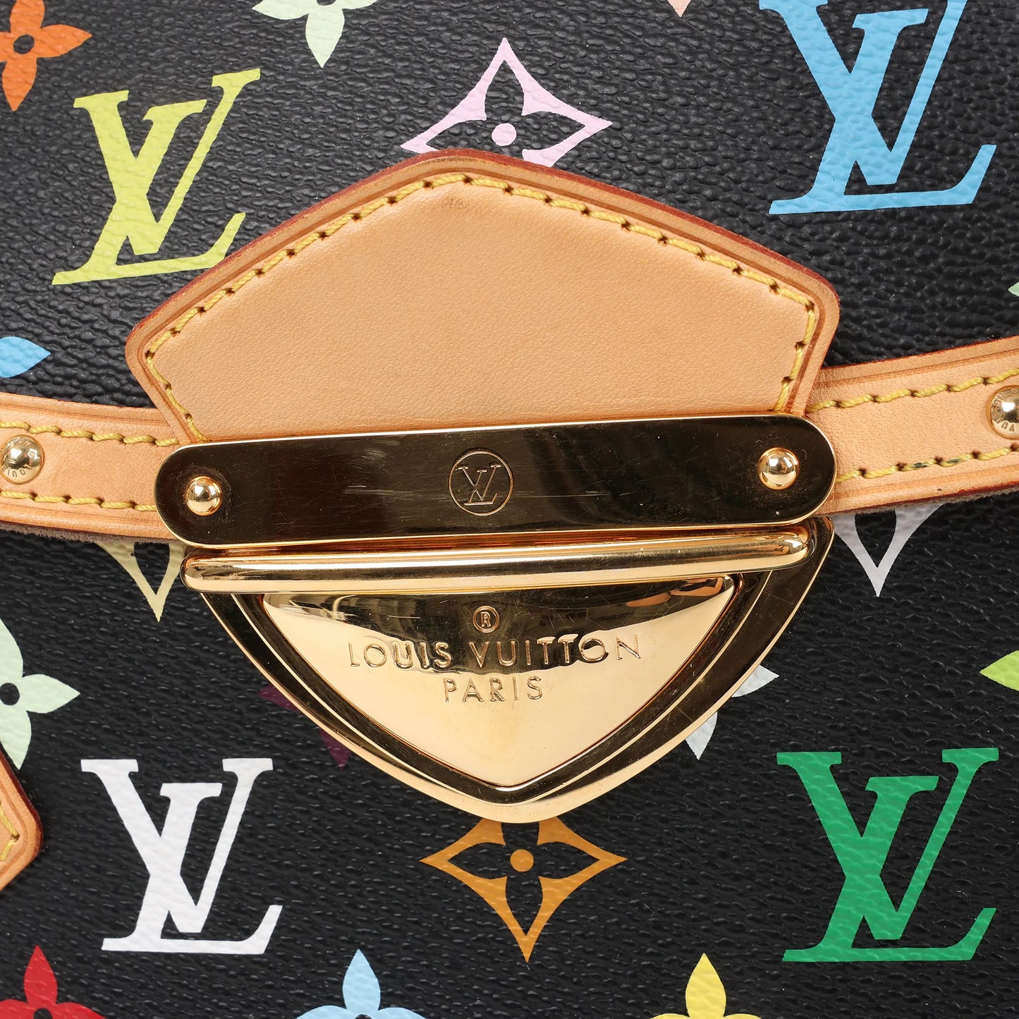 Louis Vuitton Monogram Multicolor Beverly MM Handbag in Black
