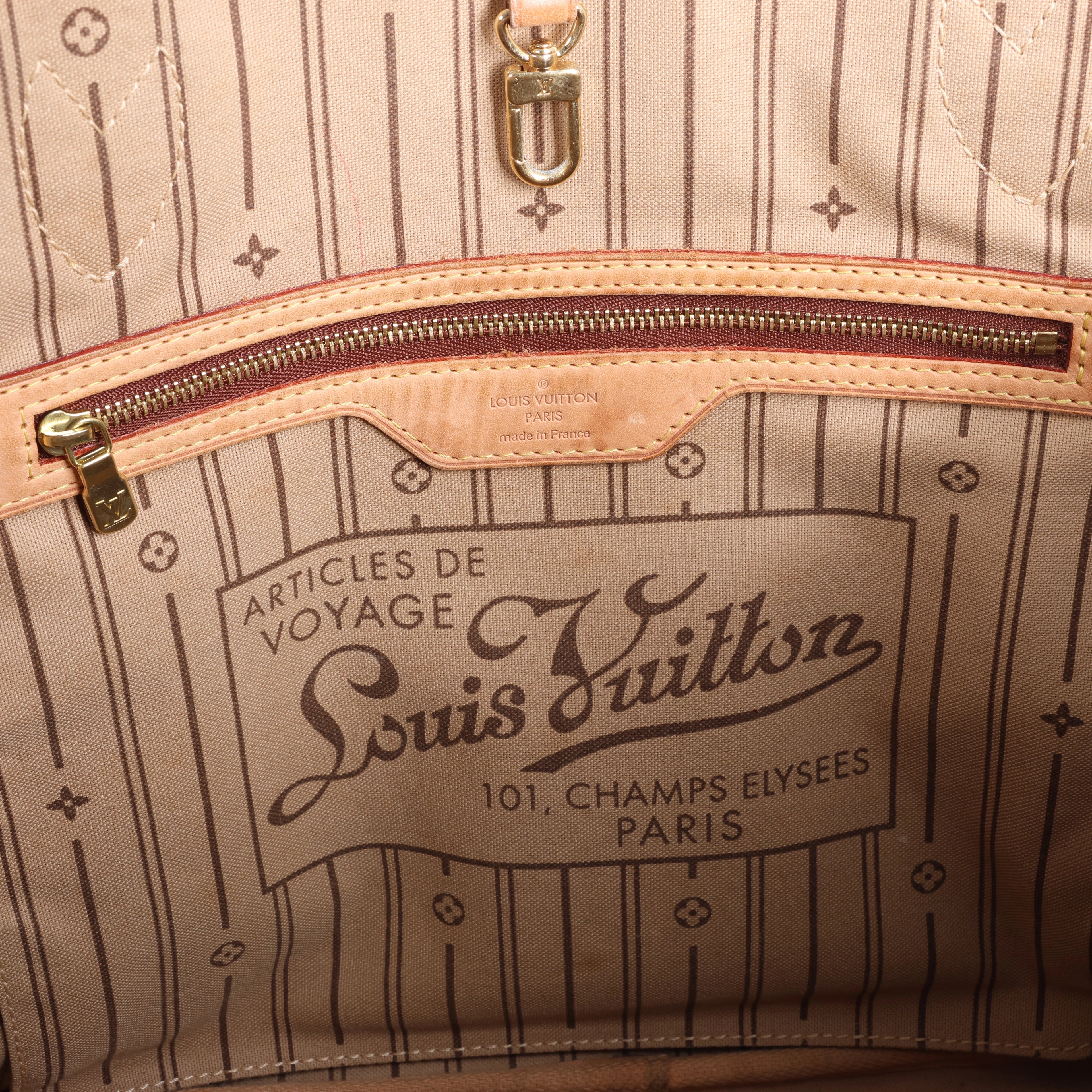 Louis Vuitton Monogram Neverfull MM Shoulder Bag in Brown
