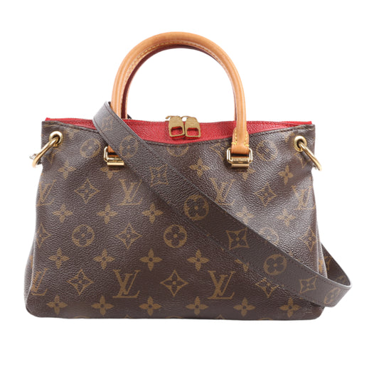 Louis Vuitton Monogram Pallas BB 2Way Handbag in Red M50068