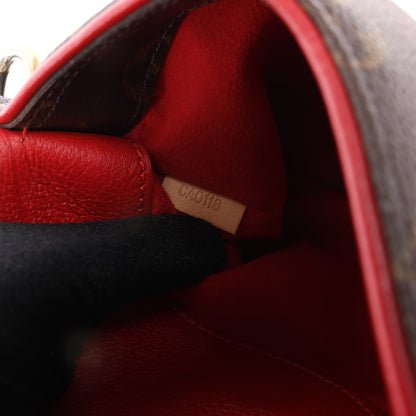 Sac à main Louis Vuitton Monogram Pallas BB 2 voies rouge M50068