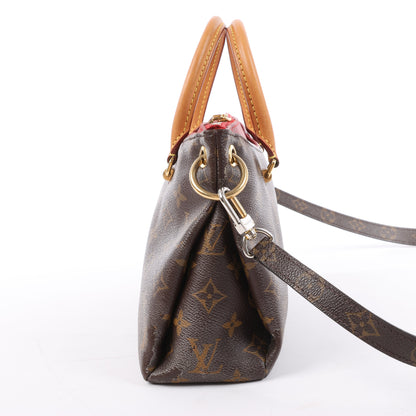 Sac à main Louis Vuitton Monogram Pallas BB 2 voies rouge M50068