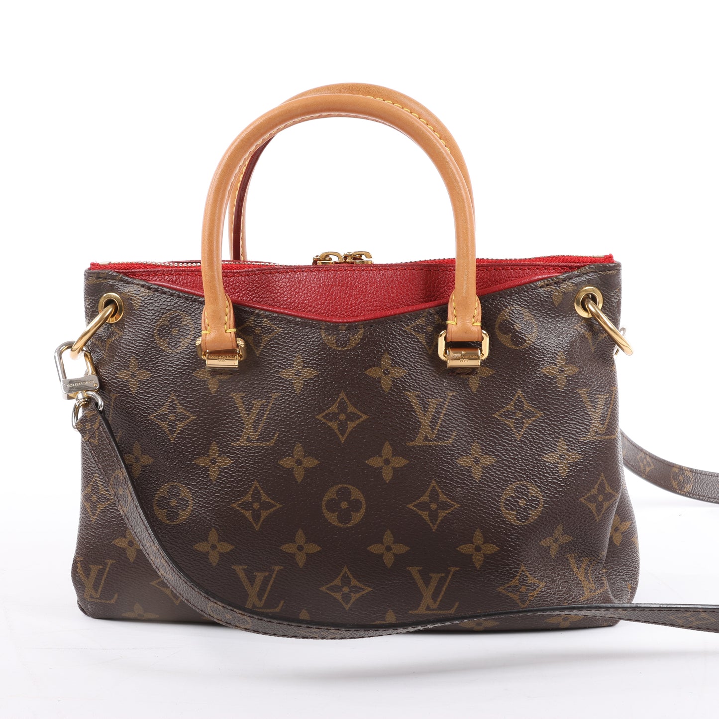 Louis Vuitton Monogram Pallas BB 2Way Handbag in Red M50068