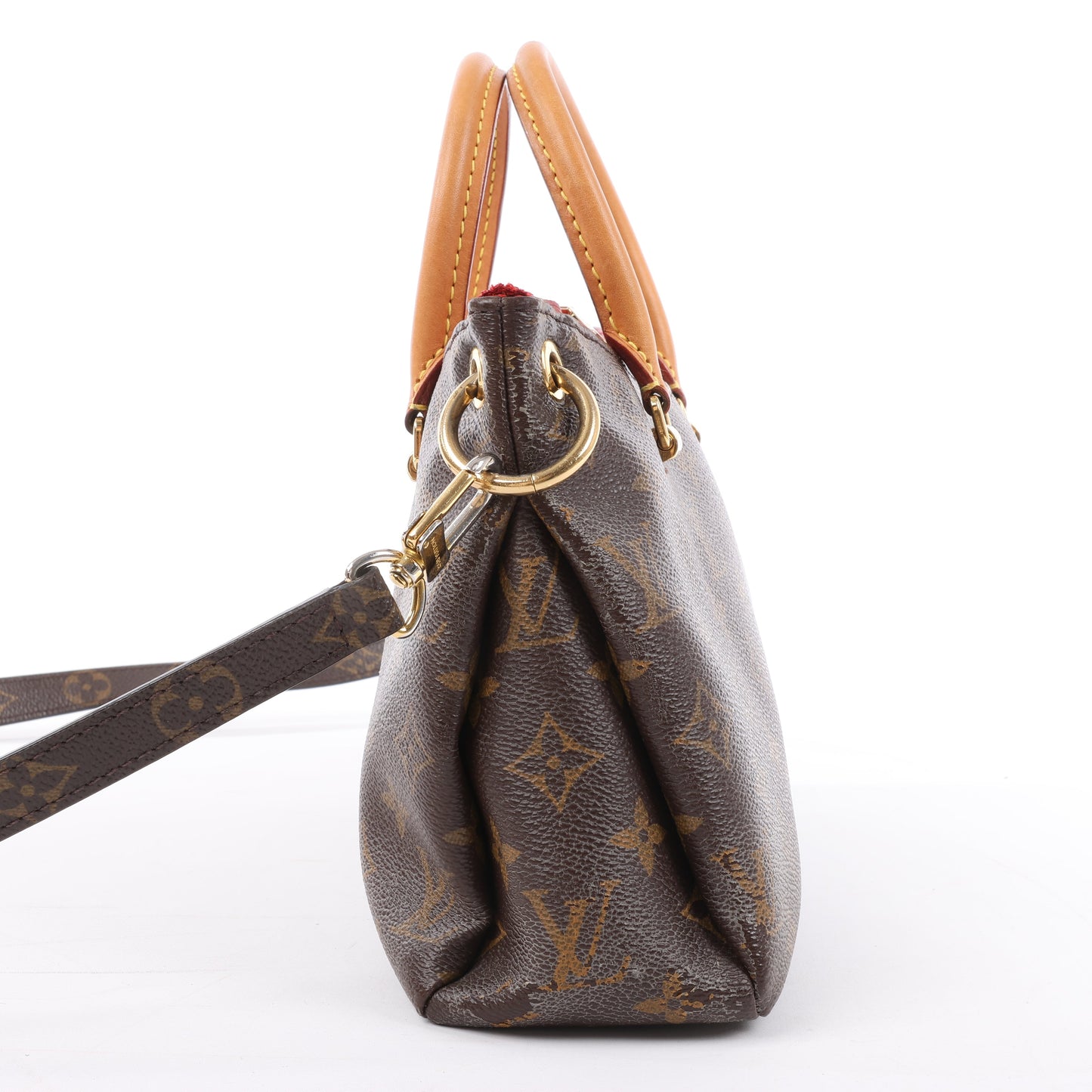 Sac à main Louis Vuitton Monogram Pallas BB 2 voies rouge M50068