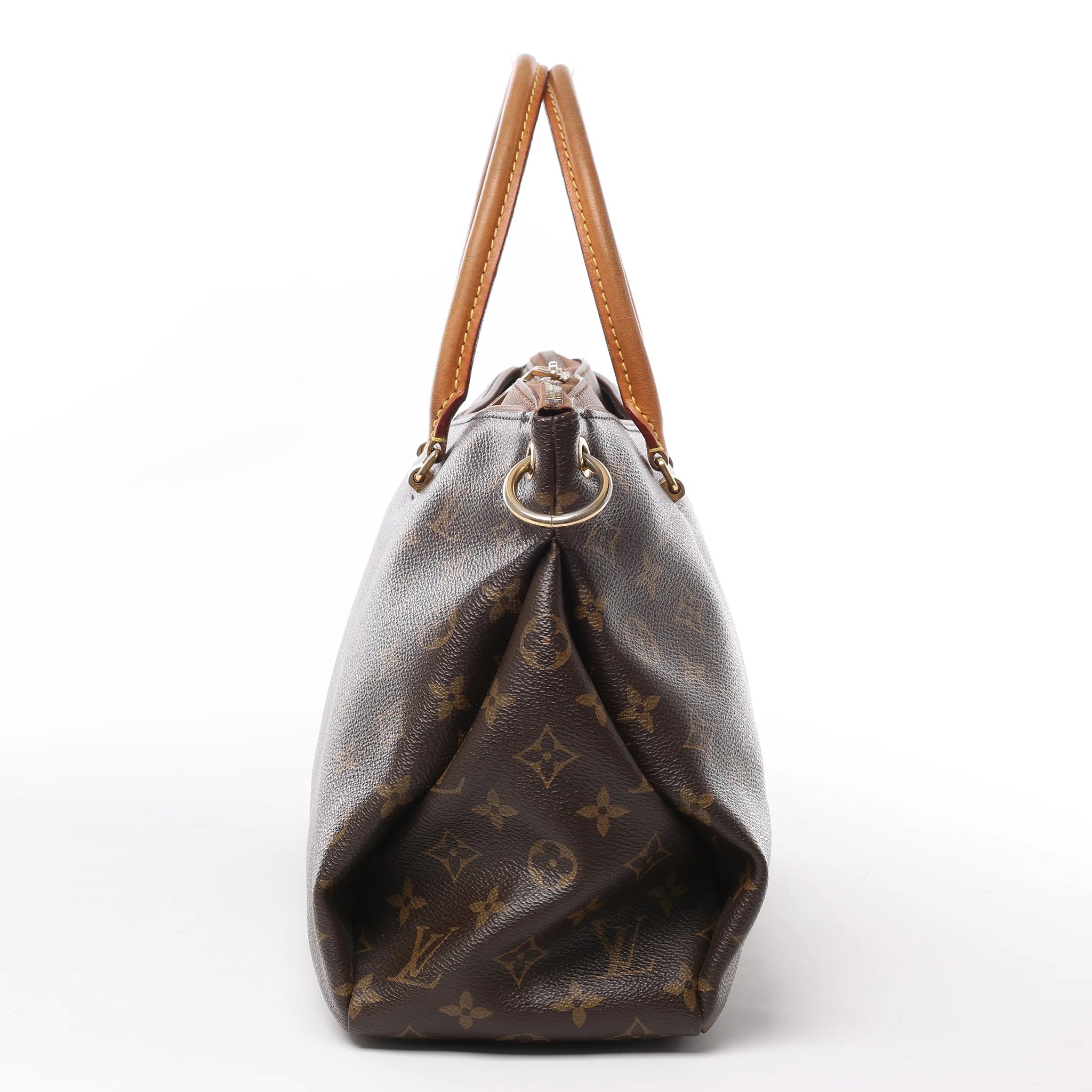 Louis Vuitton Monogram Pallas MM 2Way Handbag in Brown M40907