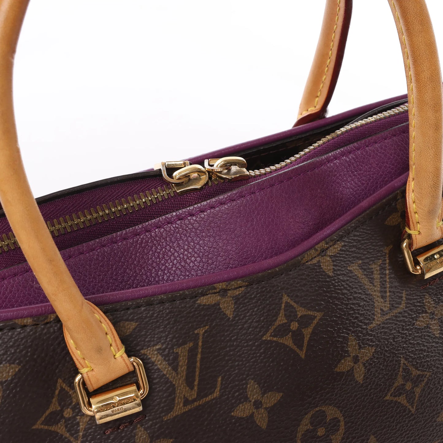 Louis Vuitton Monogram Pallas MM 2Way Handbag in Purple x Brown M41059