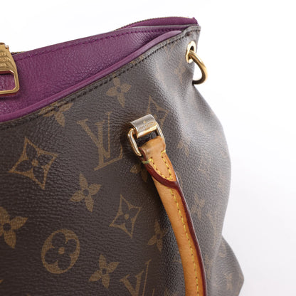 Louis Vuitton Monogram Pallas MM 2Way Handbag in Purple x Brown M41059
