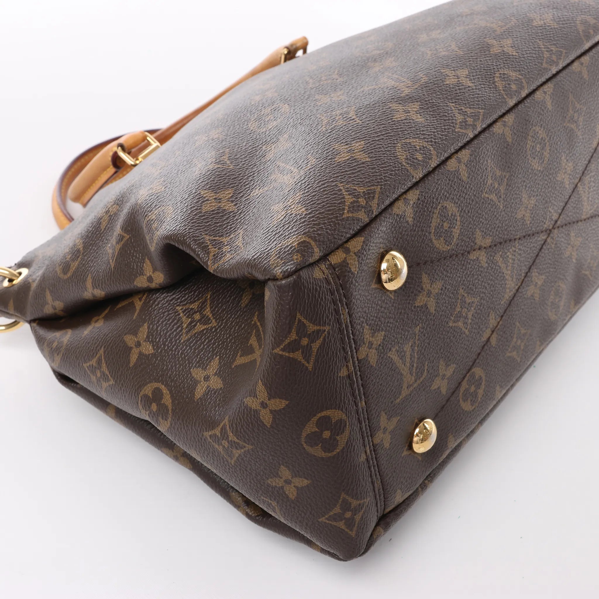 Louis Vuitton Monogram Pallas MM 2Way Handbag in Purple x Brown M41059
