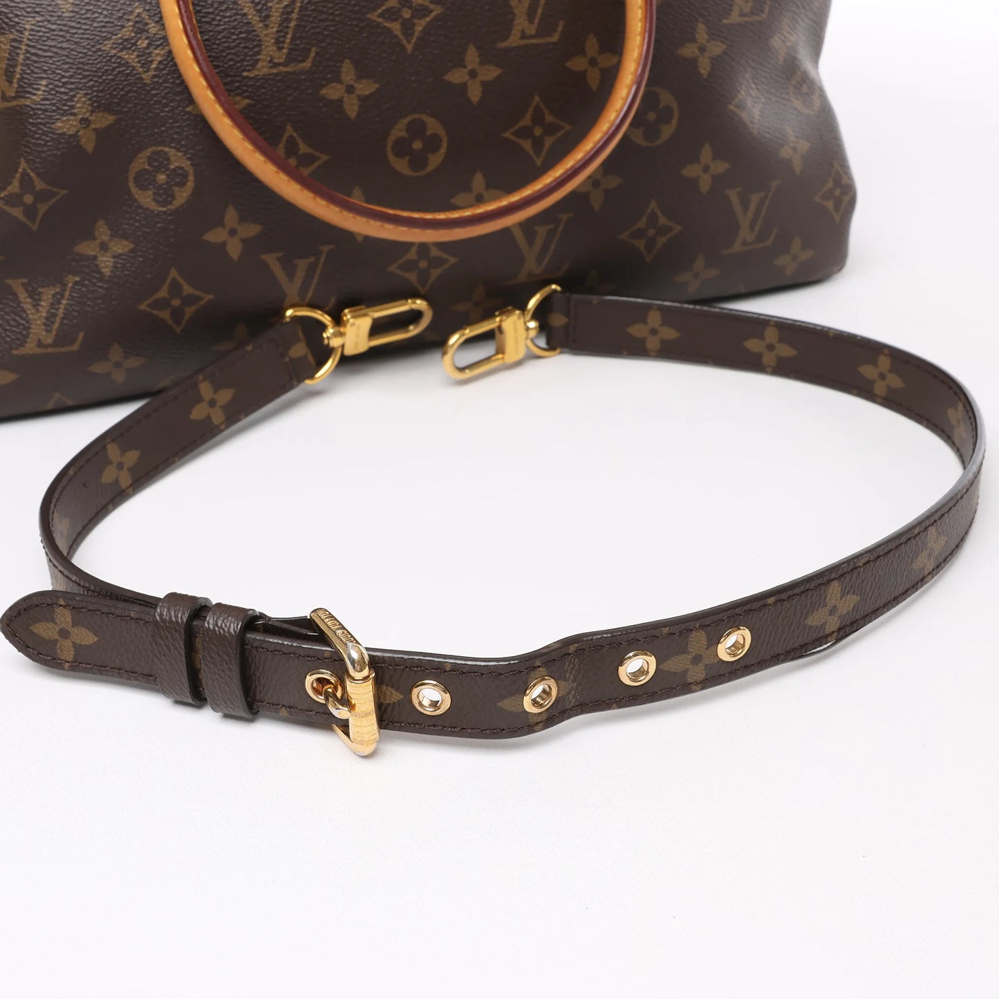 Louis Vuitton Monogram Pallas MM 2Way Handbag in Purple x Brown M41059