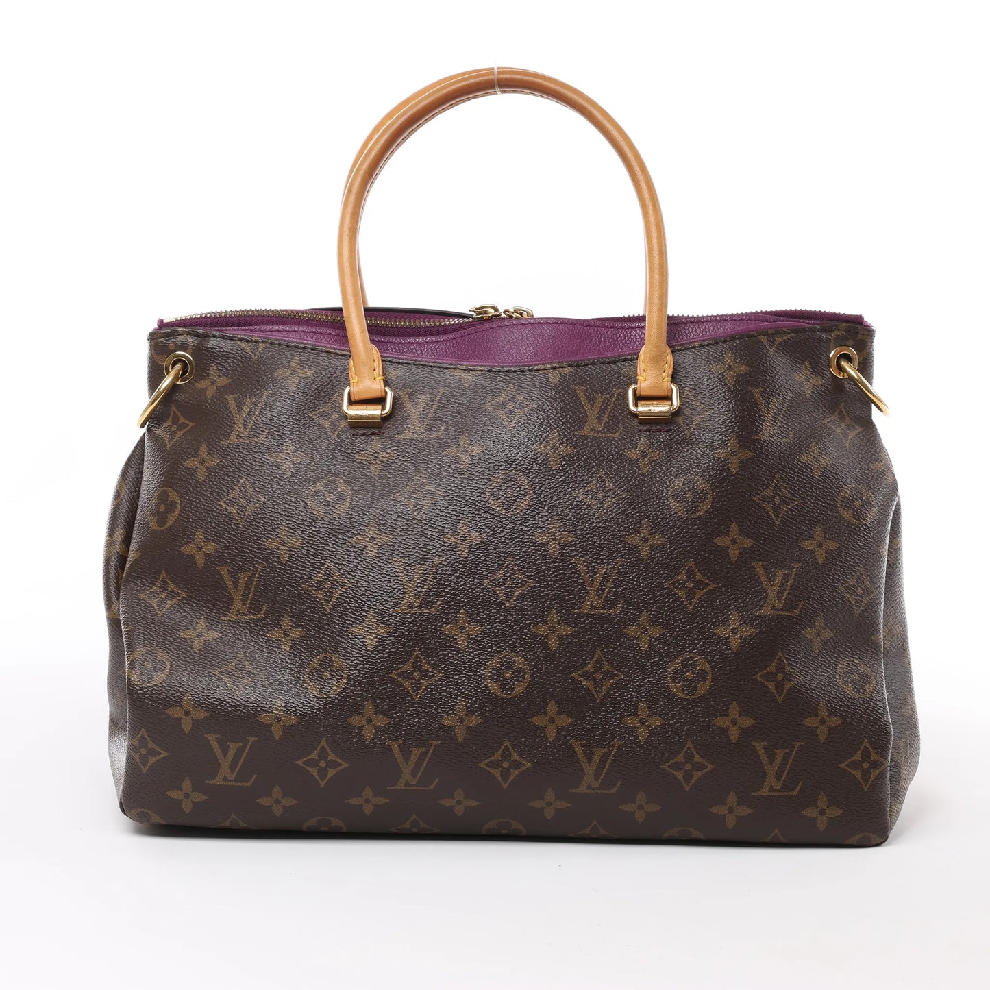 Louis Vuitton Monogram Pallas MM 2Way Handbag in Purple x Brown M41059