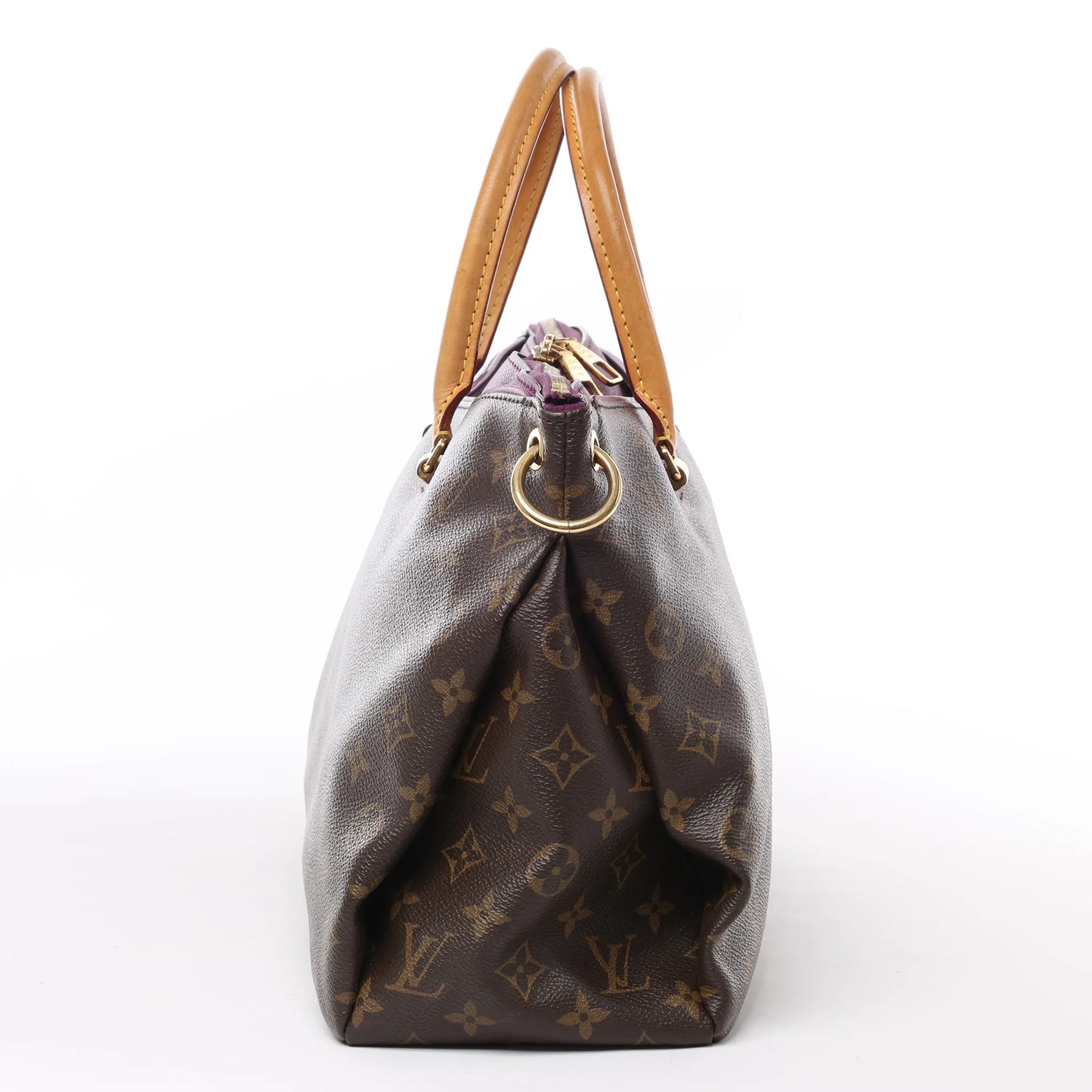 Louis Vuitton Monogram Pallas MM 2Way Handbag in Purple x Brown M41059