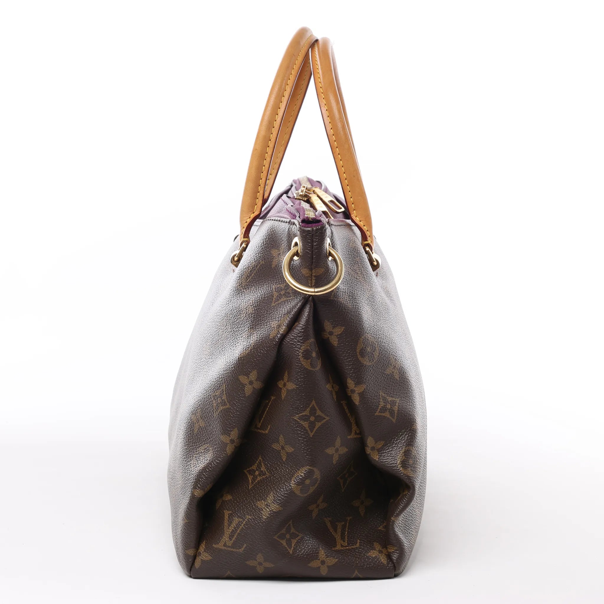 Louis Vuitton Monogram Pallas MM 2Way Handbag in Purple x Brown M41059