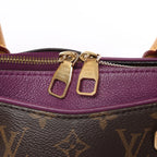 Louis Vuitton Monogram Pallas MM 2Way Handbag in Purple x Brown M41059