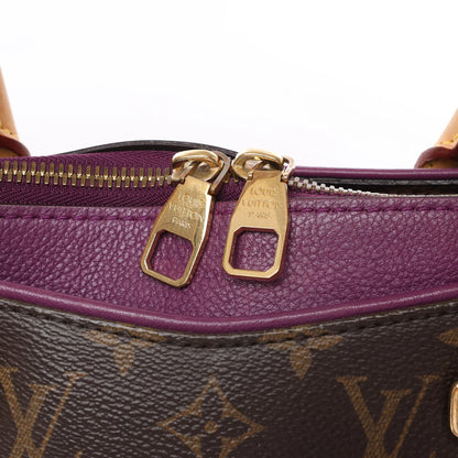 Louis Vuitton Monogram Pallas MM 2Way Handbag in Purple x Brown M41059
