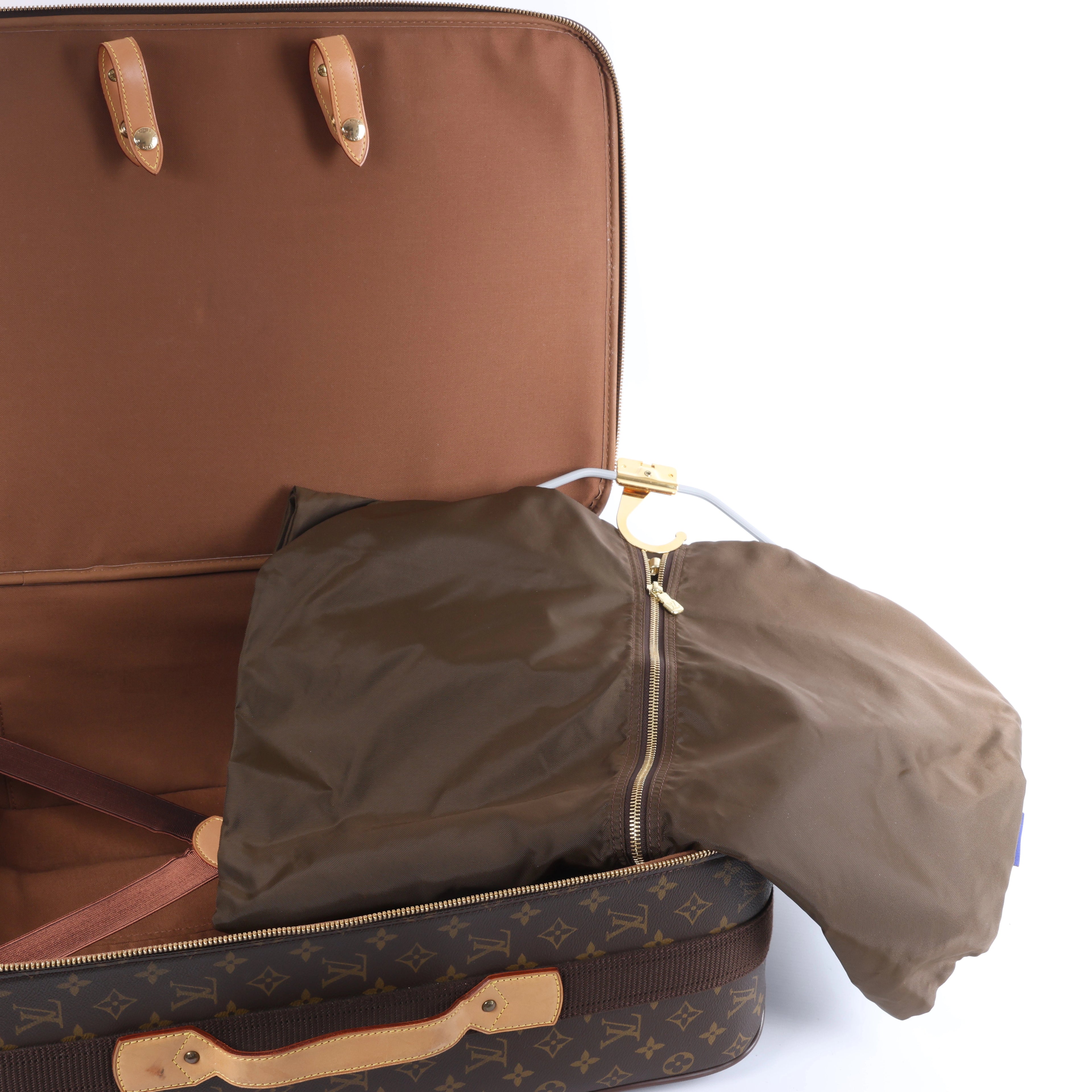 Louis Vuitton Pegase 55 Monogram Travel Bag in Brown M23297