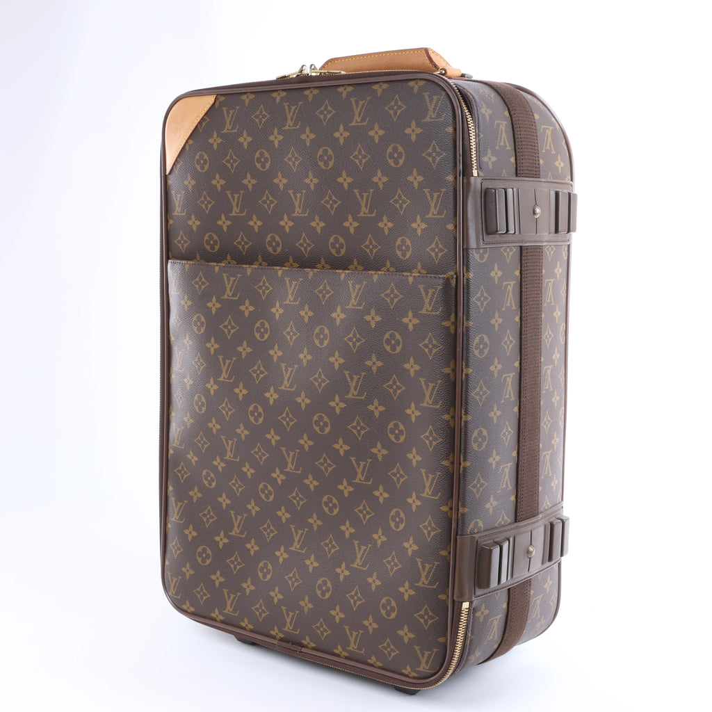 Louis Vuitton Pegase 55 Monogram Travel Bag in Brown M23297
