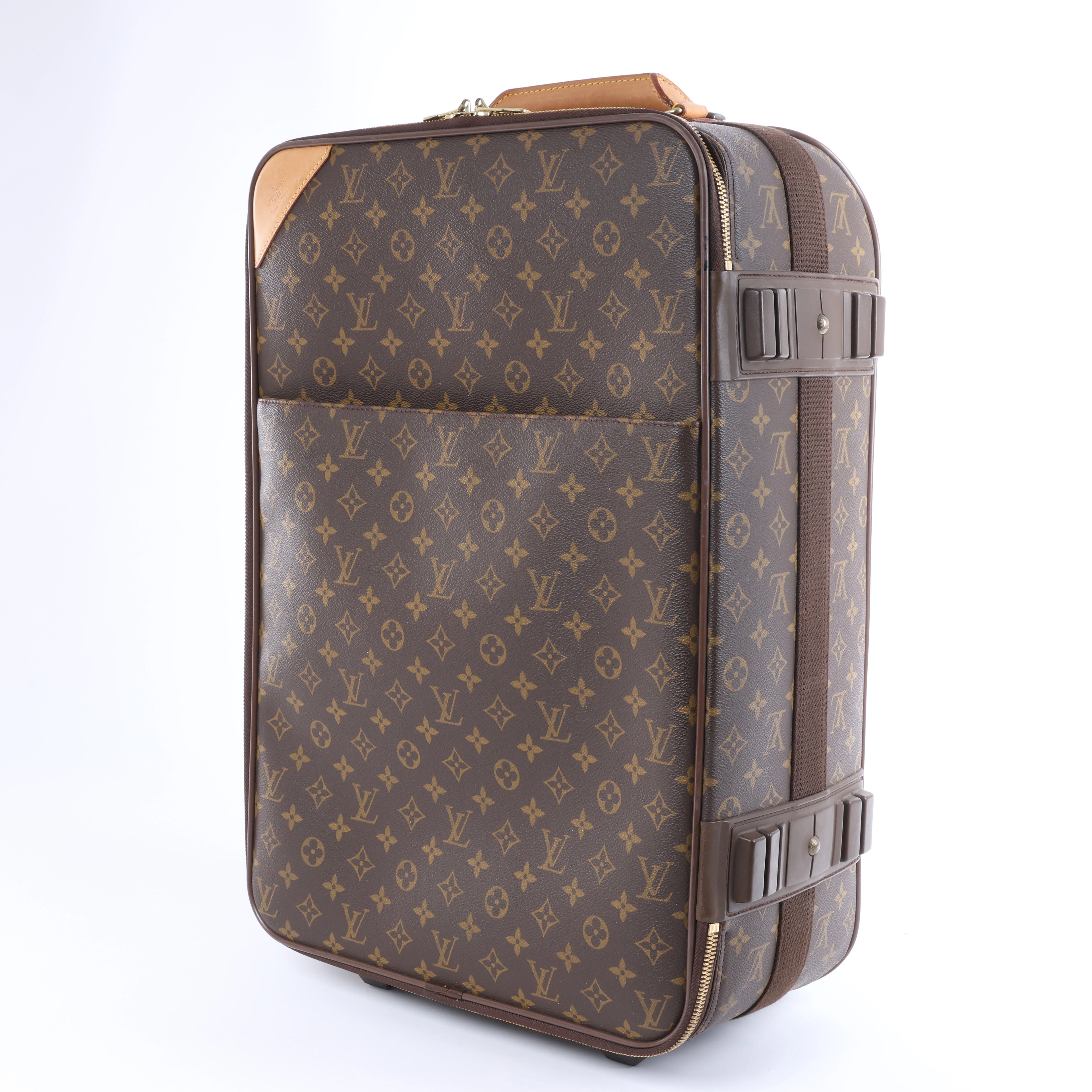 Louis Vuitton Pegase 55 Monogram Travel Bag in Brown M23297
