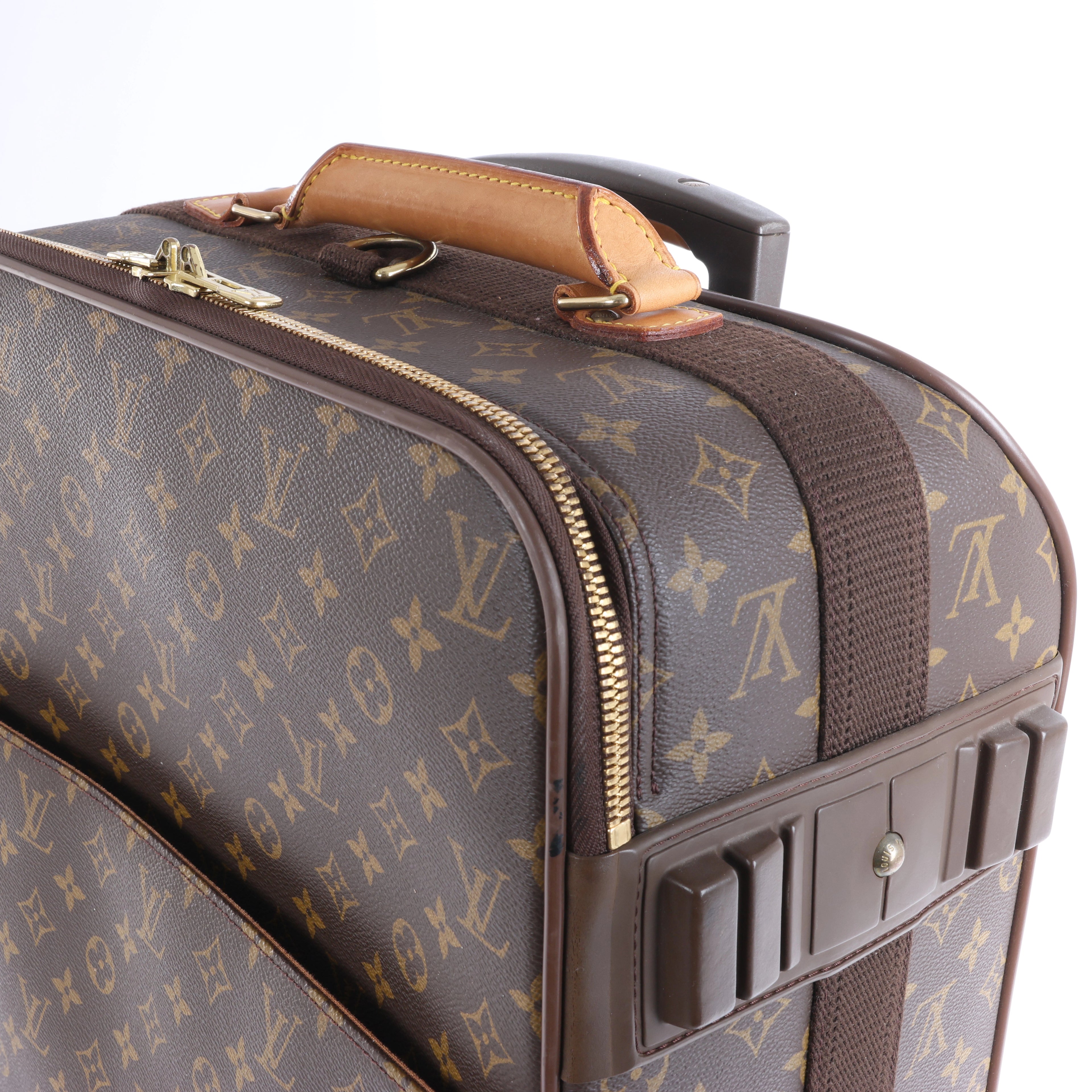 Louis Vuitton Pegase 55 Monogram Travel Bag in Brown M23297