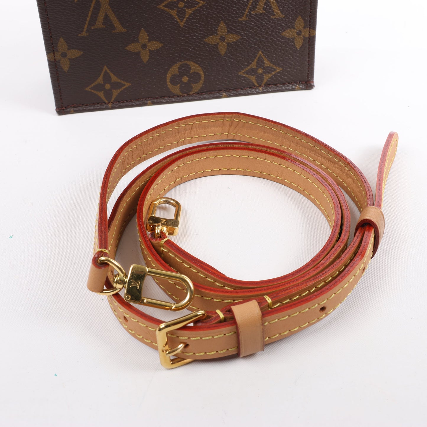 Louis Vuitton Monogram Petit Sac Plat 2Way Handbag M69442