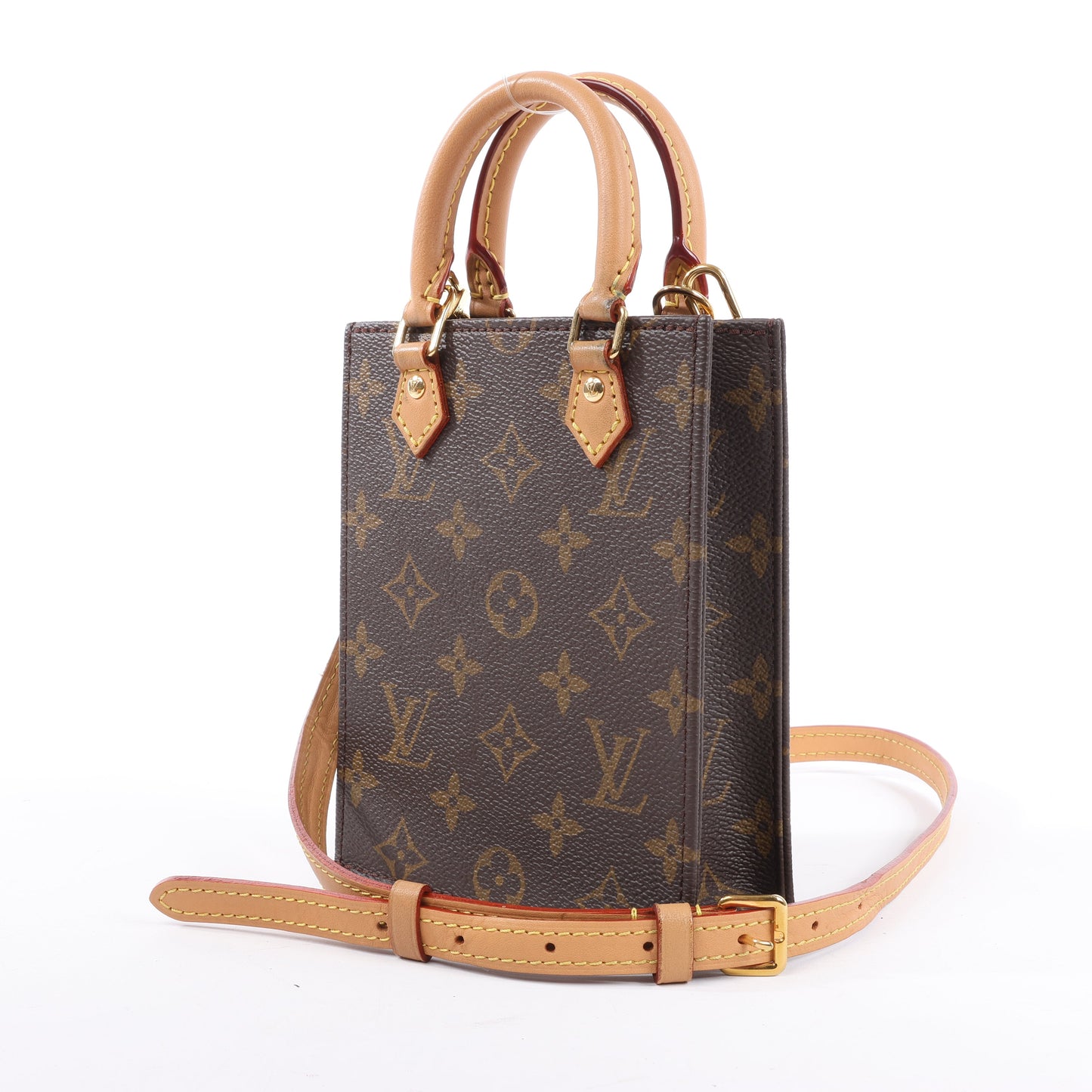 Louis Vuitton Monogram Petit Sac Plat 2Way Handbag M69442