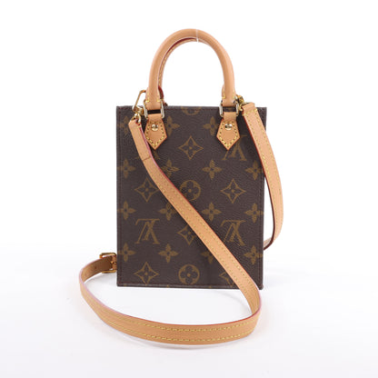 Louis Vuitton Monogram Petit Sac Plat 2Way Handbag M69442