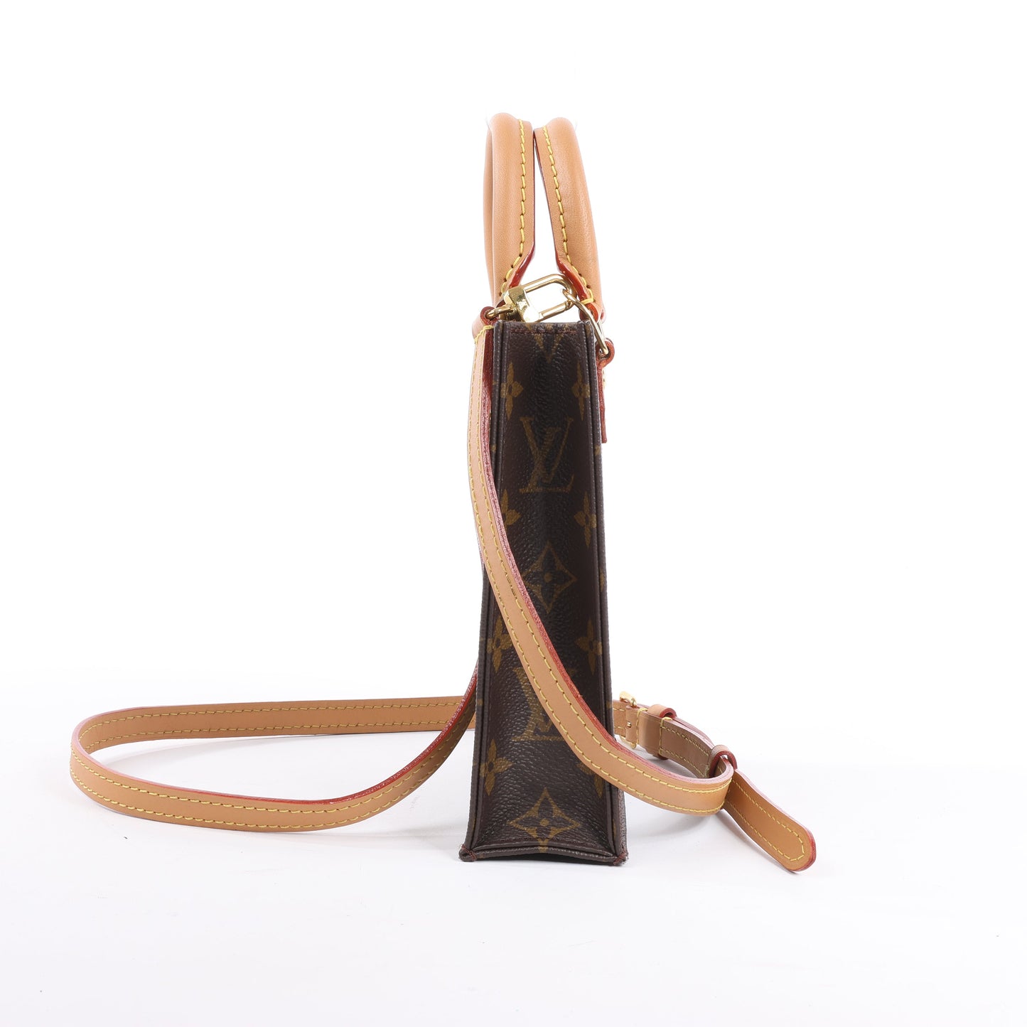 Louis Vuitton Monogram Petit Sac Plat 2Way Handbag M69442