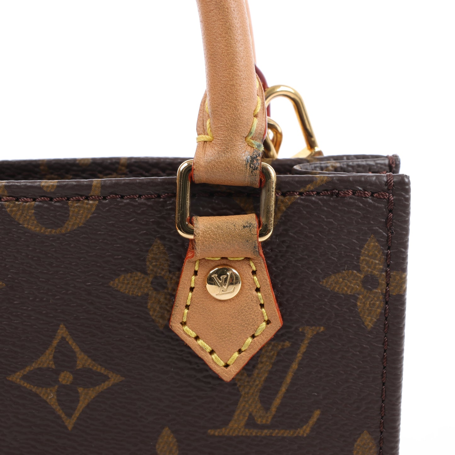 Louis Vuitton Monogram Petit Sac Plat 2Way Handbag M69442