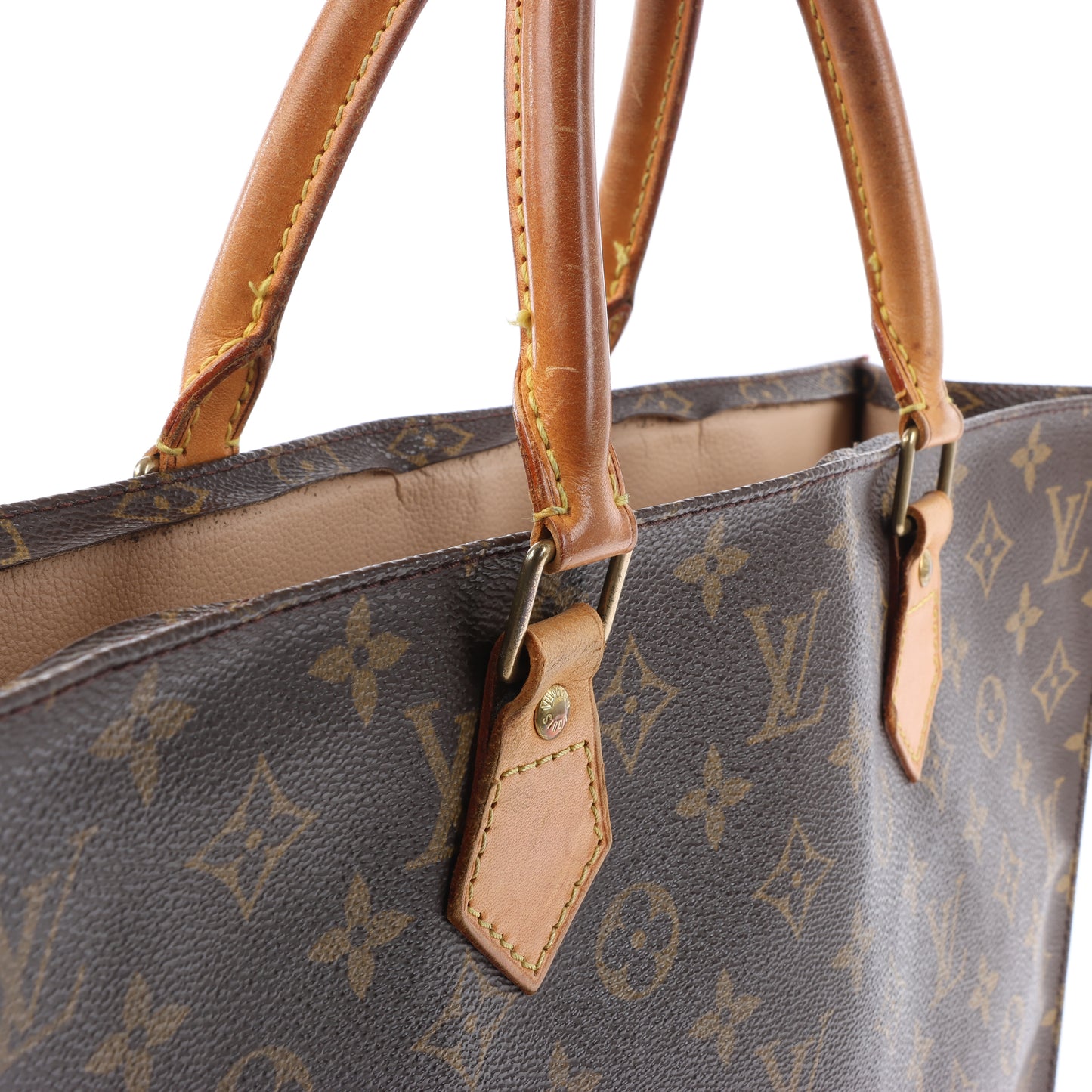 Louis Vuitton Monogram Sac Plat GM Handbag M51140