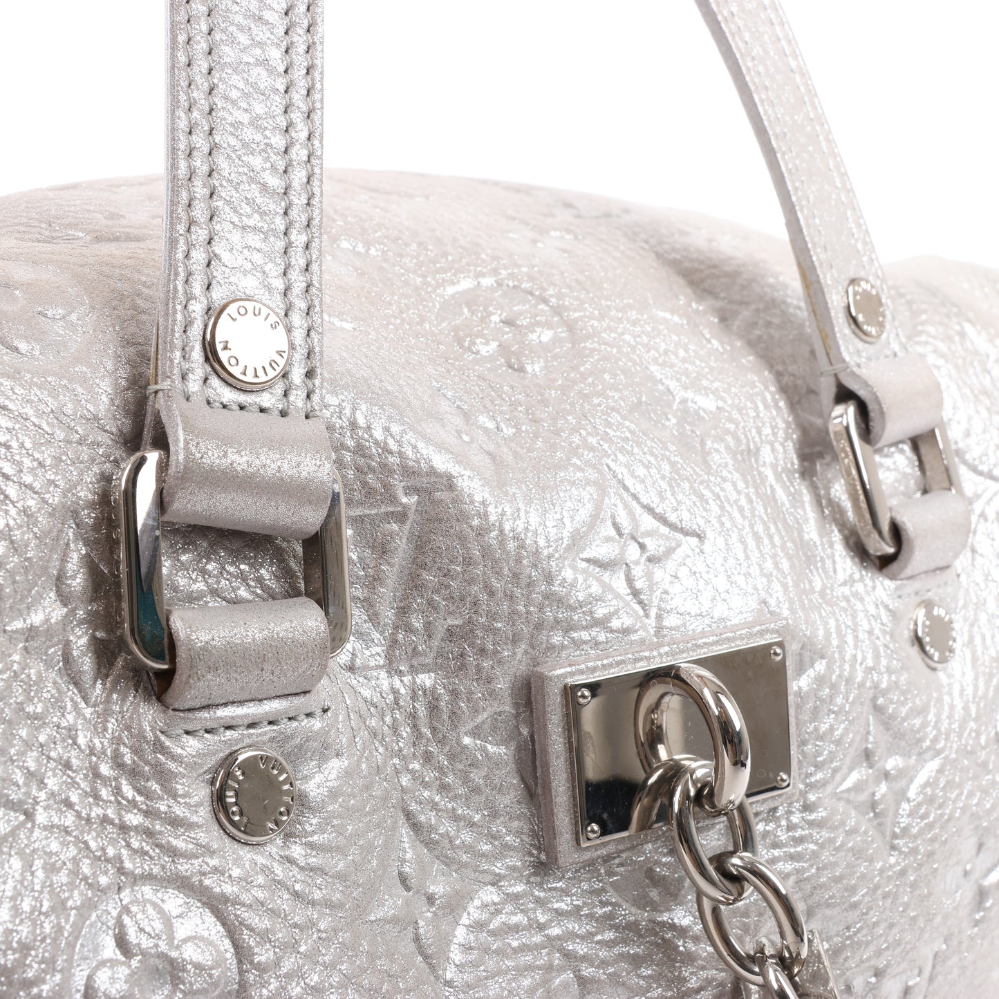 Louis Vuitton Comete Limited Edition Monogram Shoulder Bag in Shimmer Silver