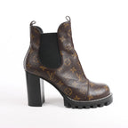 Louis Vuitton Monogram Star Trail Chelsea Ankle Boots, Size 40 EU