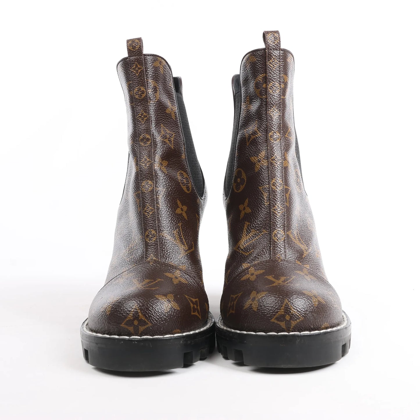 Louis Vuitton Monogram Star Trail Chelsea Ankle Boots, Size 40 EU