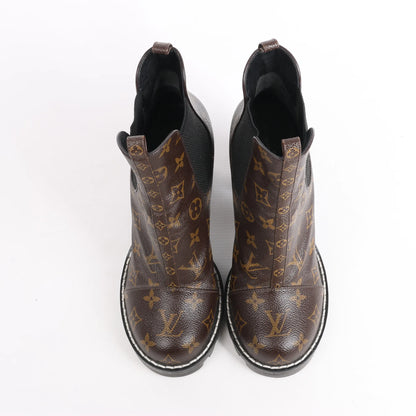 Louis Vuitton Monogram Star Trail Chelsea Ankle Boots, Size 40 EU