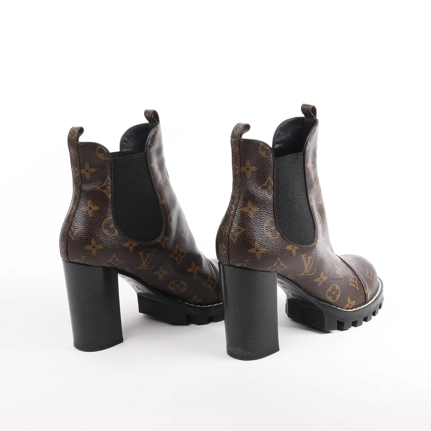 Louis Vuitton Monogram Star Trail Chelsea Ankle Boots, Size 40 EU