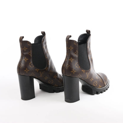 Louis Vuitton Monogram Star Trail Chelsea Ankle Boots, Size 40 EU