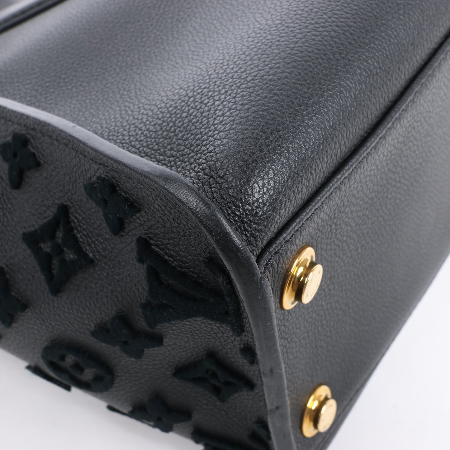 Louis Vuitton Monogram Tuffetage On My Side Handbag in Black M53826