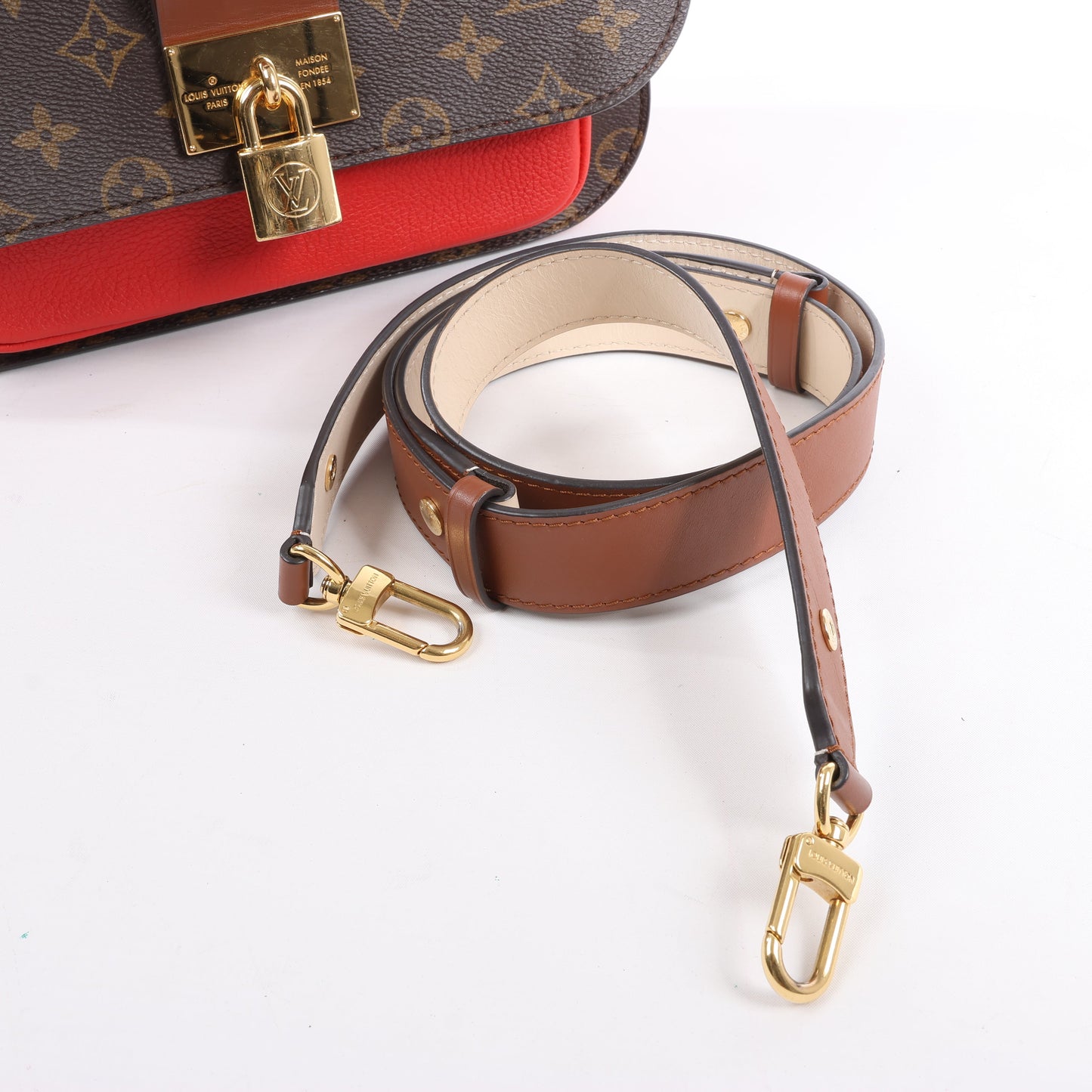 Louis Vuitton Monogram Vaugirard PM in Brown x Red M44548