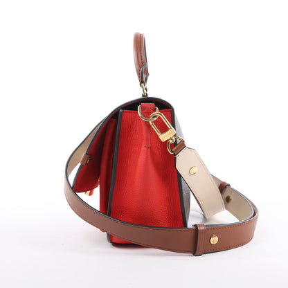 Louis Vuitton Monogram Vaugirard PM in Brown x Red M44548