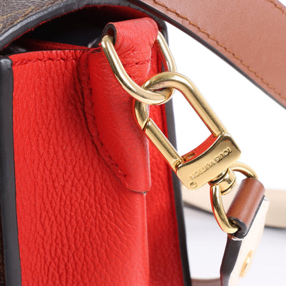 Louis Vuitton Monogram Vaugirard PM in Brown x Red M44548