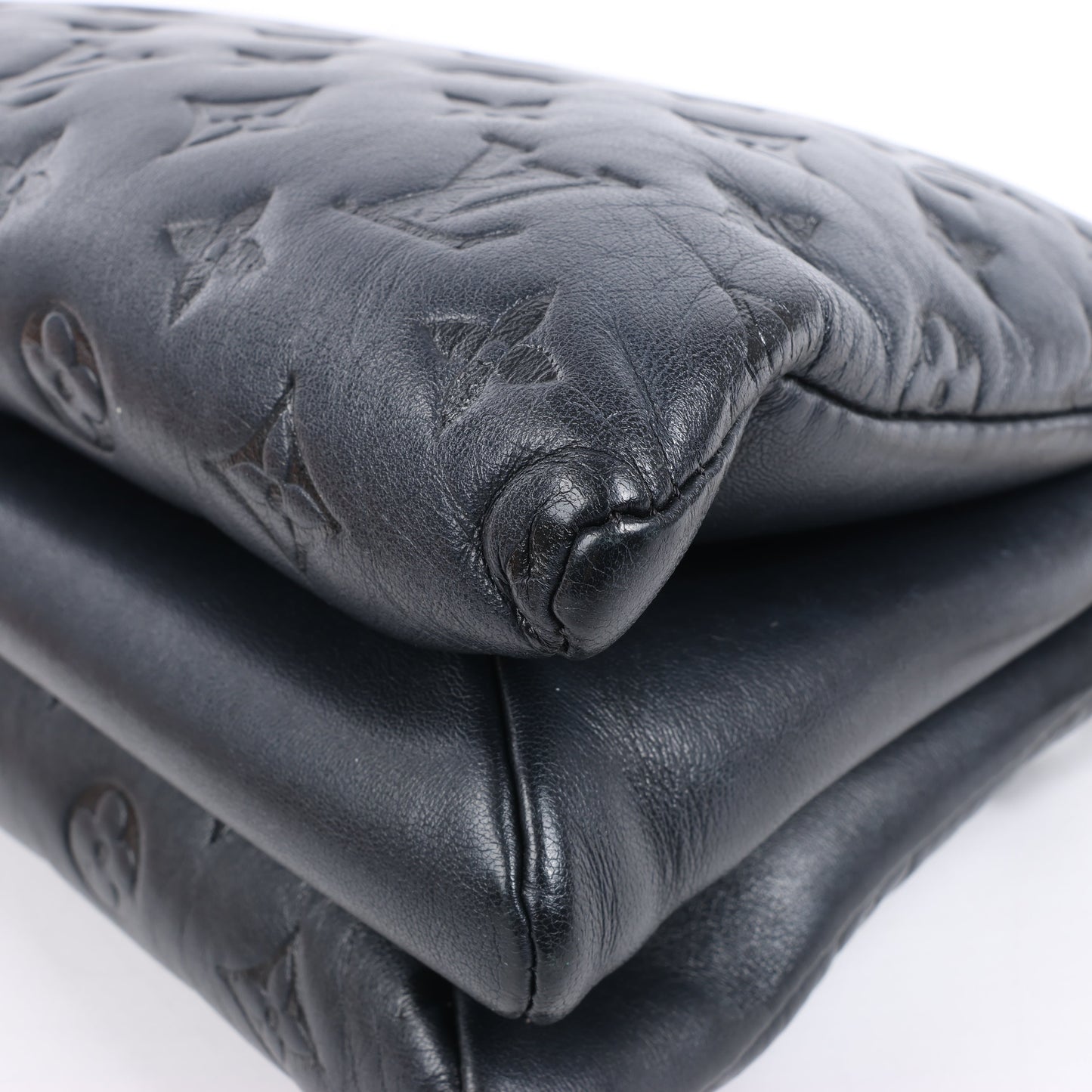 Louis Vuitton Monogram Embossed Coussin PM 2Way Shoulder Bag in Black M57790