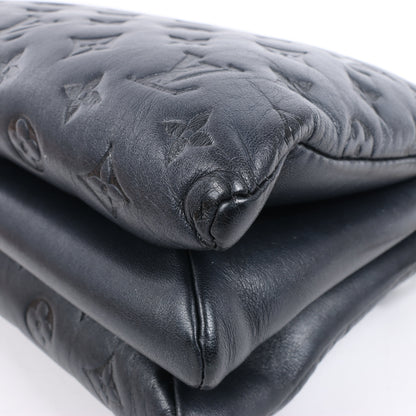 Louis Vuitton Monogram Embossed Coussin PM 2Way Shoulder Bag in Black M57790