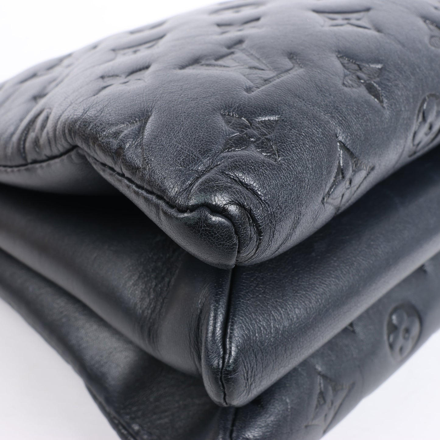 Louis Vuitton Monogram Embossed Coussin PM 2Way Shoulder Bag in Black M57790