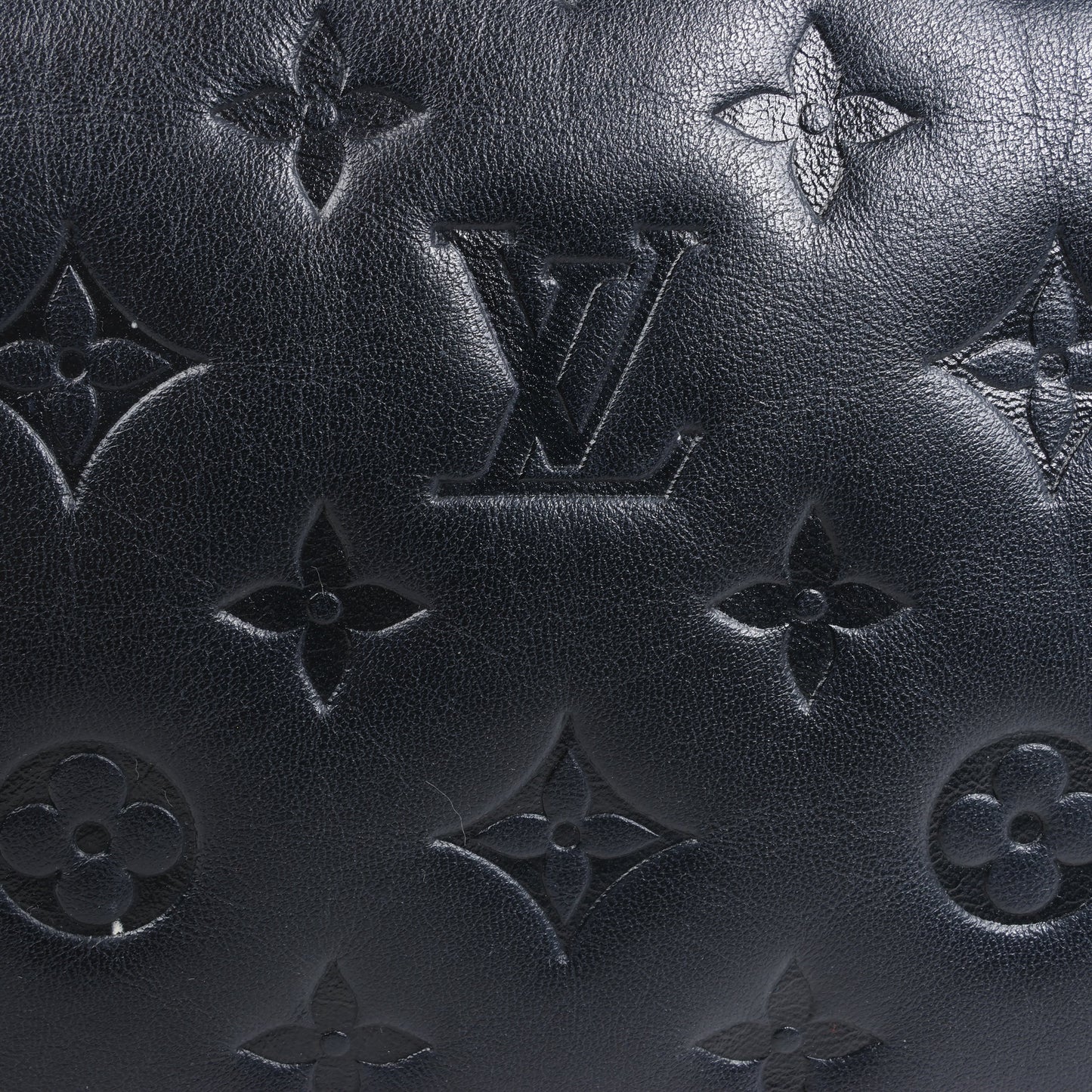 Louis Vuitton Monogram Embossed Coussin PM 2Way Shoulder Bag in Black M57790