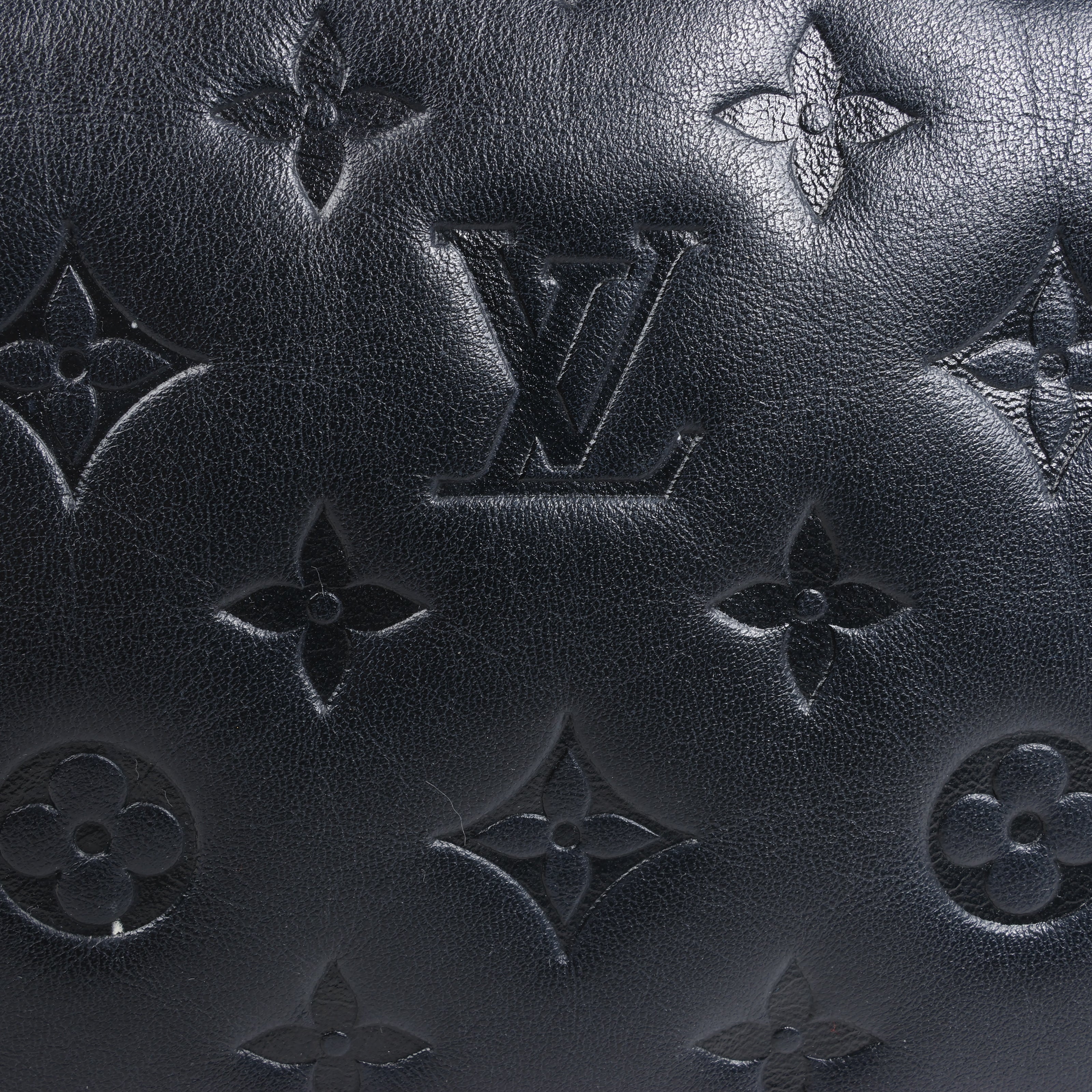 Louis Vuitton Monogram Embossed Coussin PM 2Way Shoulder Bag in Black M57790